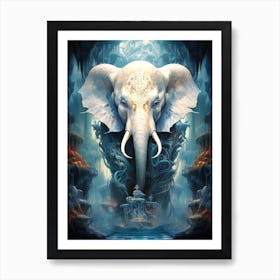 Elephant In The Forest Art Print