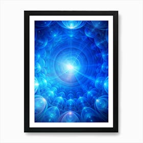 Blue Abstract Background No Text (3) Art Print