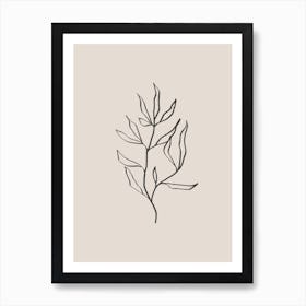Plant Line Art No 394a Art Print