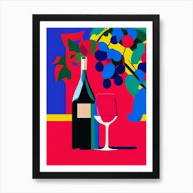 Gamay Wine Pop Matisse Cocktail Poster Art Print