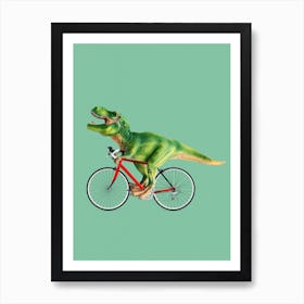T-Rex Bike Art Print