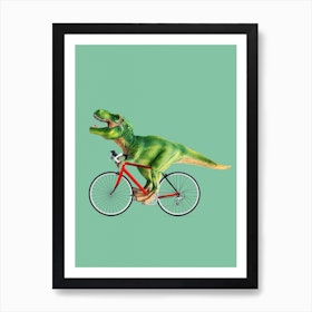 T-Rex Bike Art Print
