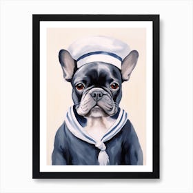 French Bulldog Sailor Art Print