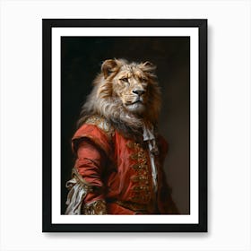 Renaissance Lion Portrait Art Print