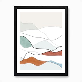 Neutral Lines and Shapes No.2 Art Print