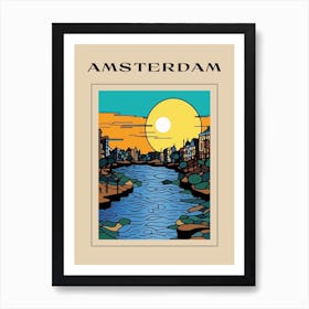 Minimal Design Style Of Amsterdam, Netherlands 2 Poster Art Print