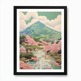 Mount Nantai In Tochigi, Japanese Landscape 2 Art Print