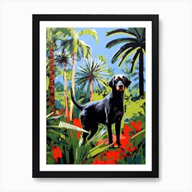 A Painting Of A Dog In Royal Botanic Garden, Melbourne In The Style Of Pop Art 04 Art Print
