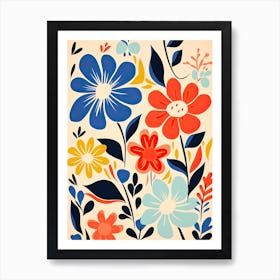 Chromatic Petals; Matisse Style Art Print