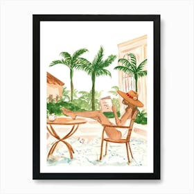 Woman Reading A Book Art Print