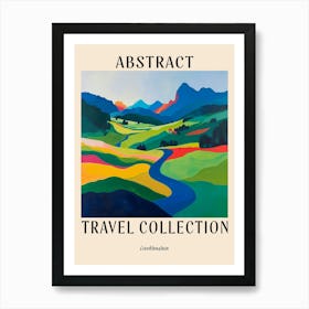 Abstract Travel Collection Poster Liechtenstein 2 Art Print