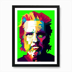 Jeff Bridges Hollywood Actor Pop Art WPAP Art Print