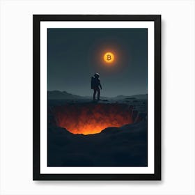 Bitcoin In Space 10 Art Print