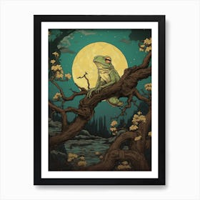 Vintage Japanese Sorybook Frog Art Print