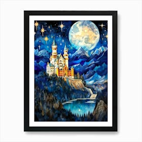 Night At The Castle Art Print