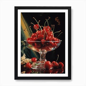 Cherries Retro Photography Style 2 Art Print