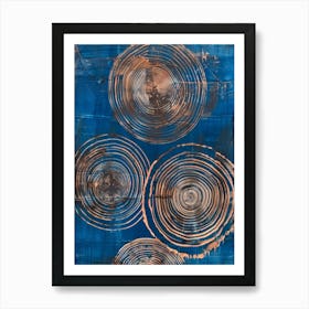 Copper Circles Art Print