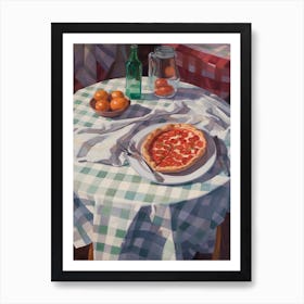 Pizza Margherita Still Life Painting Art Print