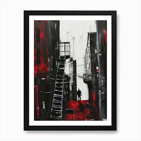 Red And Black Art Print