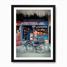 Fruits And Bike On Isla Holbox Mexico Art Print