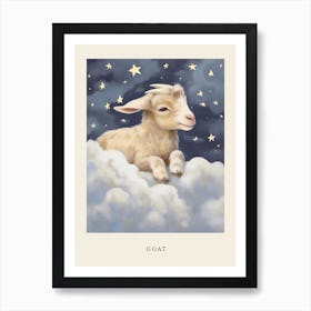 Sleeping Baby Goat 1 Nursery Poster Art Print