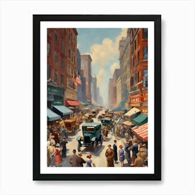 New York City Street Scene 11 Art Print