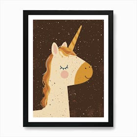 Pattern Mocha Unicorn 1 Poster