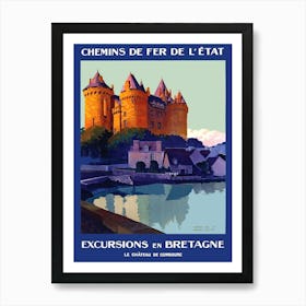 Chateau De Comborg, Bretagne, France Art Print