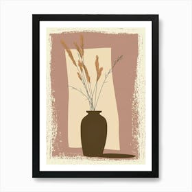 Vase Of Grass Art Print