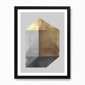 Metal and gold geometry 11 Art Print