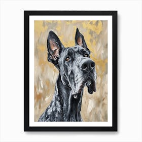 Great Dane Acrylic Painting 5 Art Print