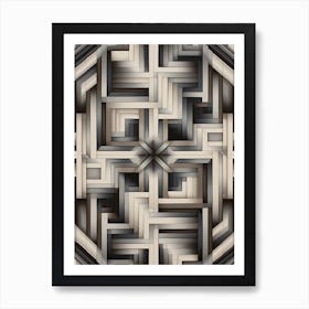 Optical Illusion Abstract Geometric 16 Art Print