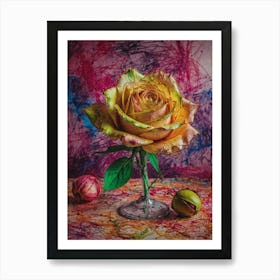 Yellow Rose Art Print