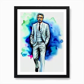 Ricardo Darín In The Secret In Their Eyes Watercolor Art Print