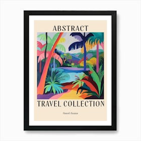 Abstract Travel Collection Poster French Guiana 3 Art Print