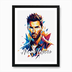 Adam Levine 2 Portrait Music WPAP Pop Art Art Print