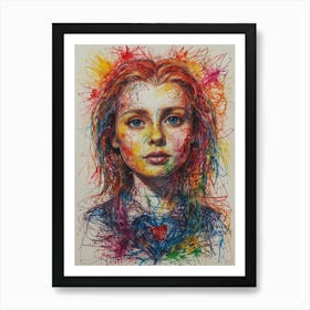 'Girl With Heart' Art Print