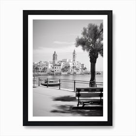 Sitges, Spain, Black And White Analogue Photography 4 Art Print