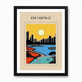 Minimal Design Style Of Beijing, China 1 Poster Art Print