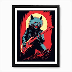 Rock Cat Art Print