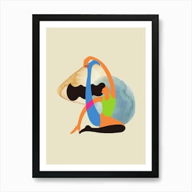 Yogi Woman In Yoga Pose Art Print