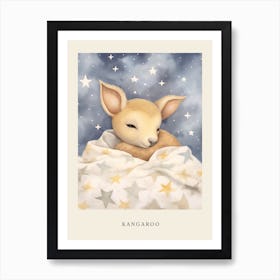 Sleeping Baby Kangaroo 3 Nursery Poster Art Print