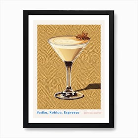 Art Deco Espresso Martini 2 Poster Art Print