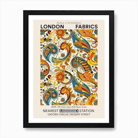 Poster Flores Vista London Fabrics Floral Pattern 1 Art Print