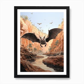 Ghost Faced Bat Flying 4 Art Print