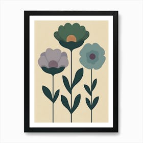 Three Flowers 7 Art Print