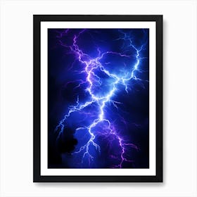 Lightning Bolts In The Sky Art Print