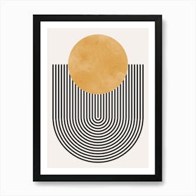 Lines and circles 8 2 Art Print