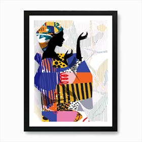 African Woman Modern Art Print