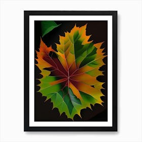 Sweetgum Leaf Vibrant Inspired Art Print